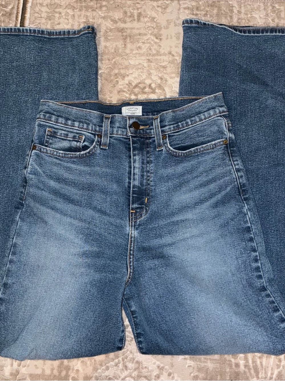 Men's Blue Denim Jeans - Classic Straight Fit